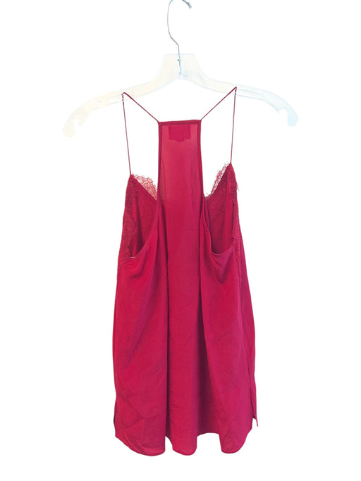 Cami NYC Size Small Red Silk Spaghetti Strap Lace Detail Racerback Camisole Red / Small