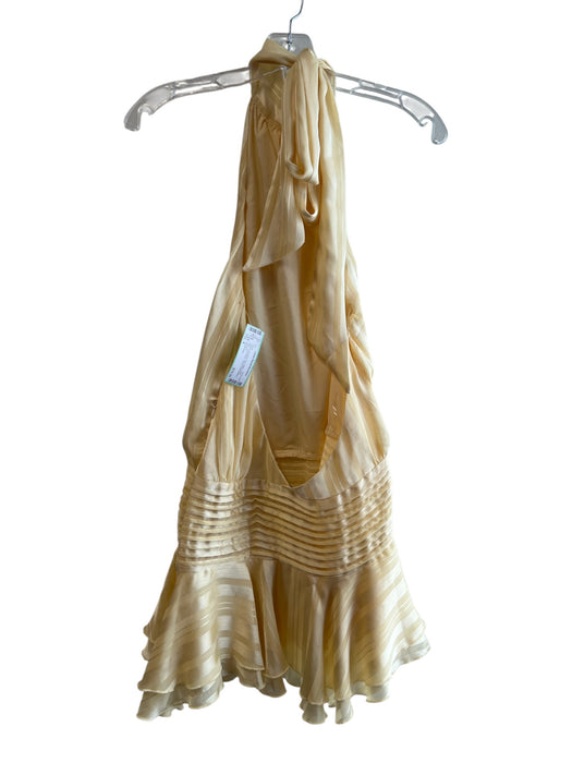 Peppermayo Size 4 Yellow No Fabric Tag Halter Open Back Tie At Neck Dress Yellow / 4