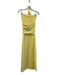 Peppermayo Size S/M Yellow Cotton Halter Elastic Waist Long Textured Skirt Set Yellow / S/M