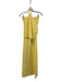 Peppermayo Size S/M Yellow Cotton Halter Elastic Waist Long Textured Skirt Set Yellow / S/M