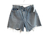 Agolde Size 28 Light Wash Cotton Blend Criss Cross 5 Pocket Button Fly Shorts Light Wash / 28