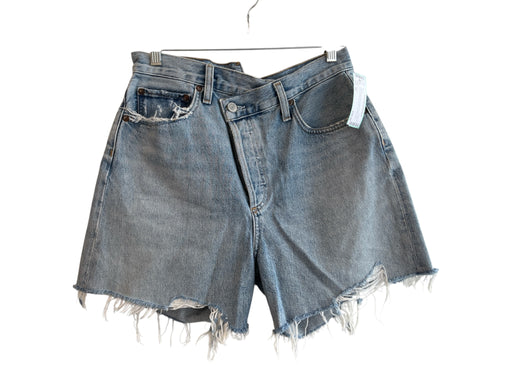 Agolde Size 28 Light Wash Cotton Blend Criss Cross 5 Pocket Button Fly Shorts Light Wash / 28