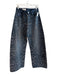 Zara Size 36 Dark Blue Cotton Blend Sparkle Zip Fly 5 Pocket Wide Leg Jeans Dark Blue / 36