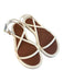 Reformation Shoe Size 6 White & Brown Leather Round Toe Open Toe & Heel Shoes White & Brown / 6