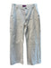 Edikted Size M White Cotton Denim High Rise Zip Fly Wide Leg Jeans White / M