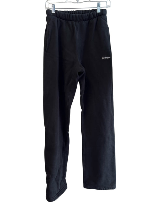 Madhappy Size S Black Cotton Elastic Waist solid color Pockets Wide Leg Pants Black / S