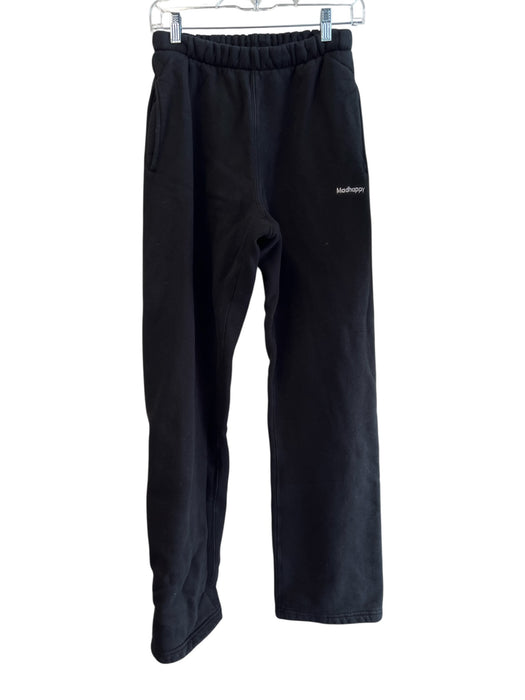 Madhappy Size S Black Cotton Elastic Waist solid color Pockets Wide Leg Pants Black / S
