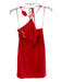 Amanda Uprichard Size 5 Red Polyester Halter Top Rose detail Back Zip Top Red / 5