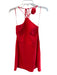 Amanda Uprichard Size 5 Red Polyester Halter Top Rose detail Back Zip Top Red / 5