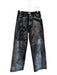 Superdown Size M Black Cotton High Rise Sparkle Detail Zip Fly Wide Leg Jeans Black / M