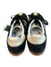 Adidas Size 7 Black & Cream Leather Suede Round Toe Lace Up Sneaker Top Black & Cream / 7