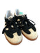 Adidas Size 7 Black & Cream Leather Suede Round Toe Lace Up Sneaker Top Black & Cream / 7