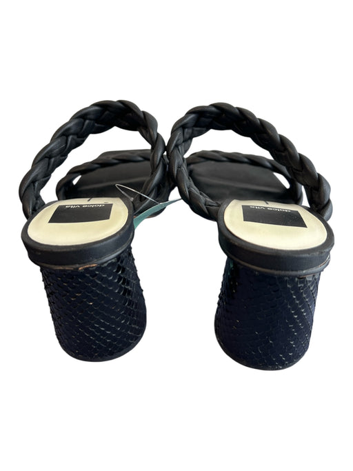 Dolce Vita Shoe Size 6.5 Black Manmade Material open toe Braided Strap Shoes Black / 6.5