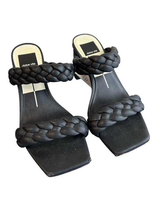 Dolce Vita Shoe Size 6.5 Black Manmade Material open toe Braided Strap Shoes Black / 6.5