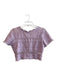 Love Shack Fancy Size XS Lavender Cotton Round Neck Button Down Short Sleeve Top Lavender / XS