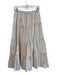 Sunday best Size S Cream Cotton Elastic Waist Floral Print Tiered Maxi Skirt Cream / S