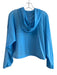 Alo Size M Blue Nylon Blend Sheer Mesh Hooded Long Sleeve Zip front Jacket Blue / M