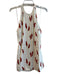Reformation Size 6 Cream & Red Viscose Halter Neck Sleeveless Pepper Print Dress Cream & Red / 6