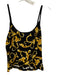 Versace Underwear Size 4 Black & Gold Viscose Blend Spaghetti Strap Filigree Top Black & Gold / 4