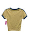 Madhappy Size S Yellow & Blue Cotton Short Sleeve Contrast Piping Crew Neck Top Yellow & Blue / S