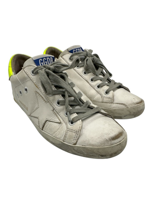 Golden Goose Shoe Size 37 White & yellow Leather Lace Up Star Low Top Sneakers White & yellow / 37