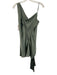 Cinq a Sept Size 4 Green Silk Sleeveless One Shoulder Tie Detail Dress Green / 4