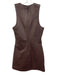Lovers + Friends Size S Brown Polyurethane Sleeveless Back Zip Mid Length Dress Brown / S