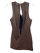 Lovers + Friends Size S Brown Polyurethane Sleeveless Back Zip Mid Length Dress Brown / S