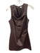 Lovers + Friends Size S Brown Polyurethane Sleeveless Back Zip Mid Length Dress Brown / S