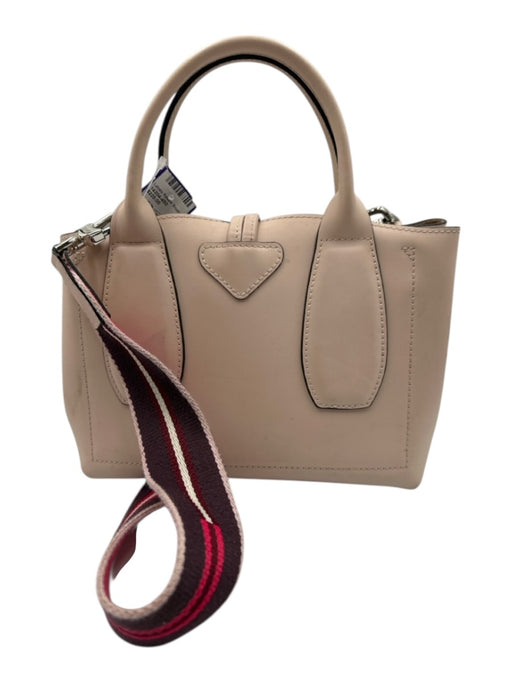 Longchamp Light Pink Leather Silver Hardware Toggle Clasp Top Handles Bag Light Pink / S