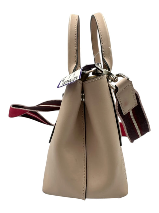 Longchamp Light Pink Leather Silver Hardware Toggle Clasp Top Handles Bag Light Pink / S