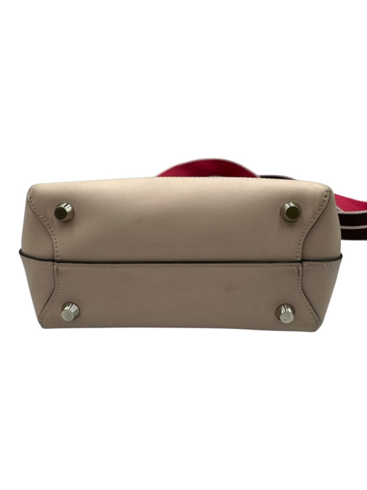 Longchamp Light Pink Leather Silver Hardware Toggle Clasp Top Handles Bag Light Pink / S
