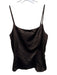 Reformation Size 4 Dark Brown Acetate & Polyester Spaghetti Strap Top Dark Brown / 4