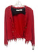 IRO Size 36 Red Cotton & Polyamide Boucle Faux Pearl Snaps Jacket Red / 36