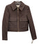 Zara Size XS Brown Cotton & Polyester Zip Up Flap Pocket High Rise Pant Set Brown / XS