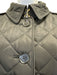 Burberry Size M Black Polyester Quilted Novacheck Lining Buttons Collar Jacket Black / M