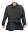 Burberry Size M Black Polyester Quilted Novacheck Lining Buttons Collar Jacket Black / M