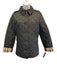 Burberry Size M Black Polyester Quilted Novacheck Lining Buttons Collar Jacket Black / M