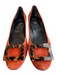 Roger Vivier Shoe Size 40 Orange Suede Tortoiseshell Buckle Square Toe Shoes Orange / 40