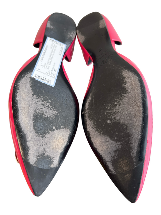 Roger Vivier Shoe Size 40 Pink Patent Leather Curved Silver Buckle D'orsay Shoes Pink / 40