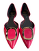 Roger Vivier Shoe Size 40 Pink Patent Leather Curved Silver Buckle D'orsay Shoes Pink / 40