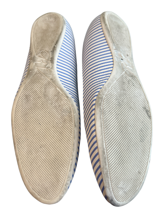 Roger Vivier Shoe Size 40 Blue Leather Square Buckle Stripe Slip On Shoes Blue / 40