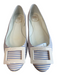 Roger Vivier Shoe Size 40 Blue Leather Square Buckle Stripe Slip On Shoes Blue / 40