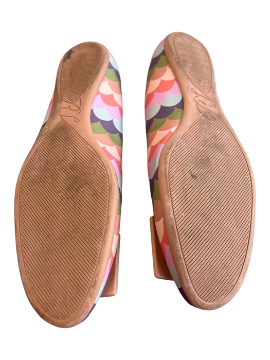 Roger Vivier Shoe Size 40 Multi Leather Square Buckle Scallop Print Shoes Multi / 40