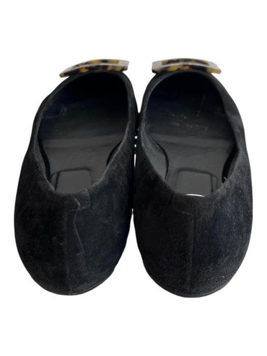 Roger Vivier Shoe Size 40 Black Suede Almond Toe Buckle Detail Flat Shoes Black / 40