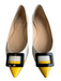 Roger Vivier Shoe Size 40 Tan & Yellow Suede Almond Toe Buckle Detail Flat Shoes Tan & Yellow / 40
