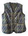 Barbour Size 14 Green No Fabric Tag Sleeveless Plaid Quilted Zip front Jacket Green / 14