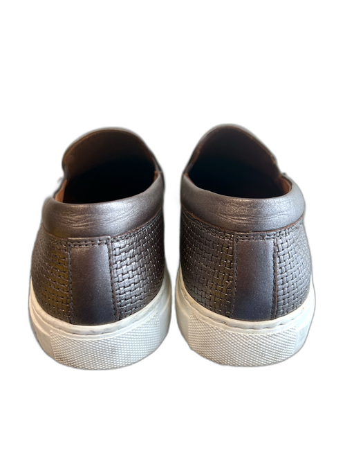 Aquatalia Shoe Size 9.5 Silver Manmade Material Round Toe Woven Flat Shoes Silver / 9.5