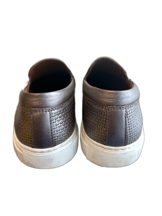 Aquatalia Shoe Size 9.5 Silver Manmade Material Round Toe Woven Flat Shoes Silver / 9.5