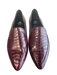 Aquatalia Shoe Size 10 Maroon Leather Crocodile Embossed Pointed Toe Shoes Maroon / 10